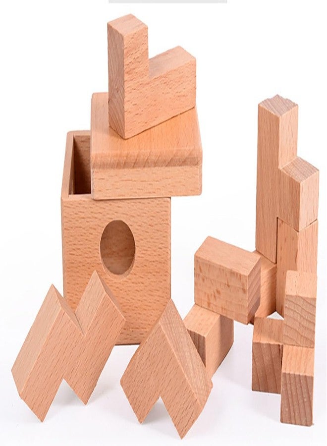 Cooplay Soma Cube Puzzle, 7pcs Wooden Assembly & Disentanglement Puzzle Snake Cube, 3D IQ Logical Brain Teaser Games, Fidget Stress Prop Gift for Adults - Image 5